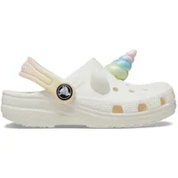 Crocs Clogs Kinder Classic I Am Rainbow Unicorn Clog (Kleinkind) IAM UnicornCgT in Beige, 24