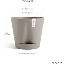 Ecopots Venice 2 Ø 30 x 26,3 cm Braungrau