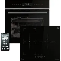 KKT KOLBE Küchentechnik Backofen und Induktionskochfeld SET8317HCIND593SP - Schwarz