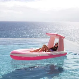 Intex Pink Paradise Boat (244x97x114cm) mit Haltegriffen und Getränkehaltern