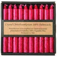 Kerzenfarm Hahn Crystal Christbaumkerze 20 St. rot