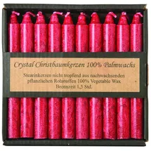 Kerzenfarm Hahn Crystal Christbaumkerze 20 St. rot