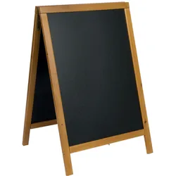 Securit® Duplo Gehsteig-Kreidetafel mit lackiertem Kiefernholzrahmen