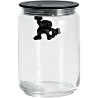 Alessi Küchendose Gianni 900 ml Glas Schwarz