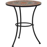 vidaXL Mosaik-Bistrotisch Ø 60 x 10 cm Orange/Grau