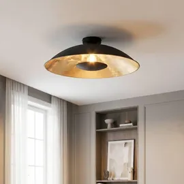 LINDBY Emilienne 1 E27 rund schwarz/gold