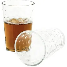 Almina 6er Set Teegläser Trinkglas Saftglas Wassergläser-Set aus Glas transparent