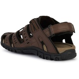 GEOX Uomo Strada C Sport Sandal, Dark Brown, 39 EU