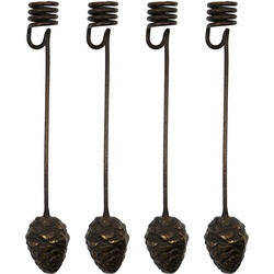 House Doctor - Mini Cone Kerzenständer, antikes braun (4er-Set)