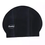 Fashy Badekappe Latex Trainingshaube Badehaube schwarz