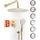 Vevor Duscharmatur Regenduschsystem 254 mm gebürstetes Gold