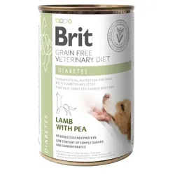 BRIT Veterinary Diet Diabetes Lamb, Pea Nassfutter für Hunde 400g