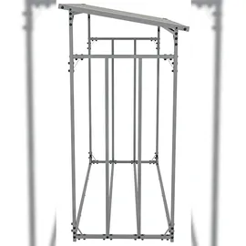 CLP Kaminholzunterstand Ruston Aluminium mit Abdeckplane grau