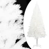 vidaXL Künstlicher Weihnachtsbaum Naturgetreue Nadeln Weiß 210 cm