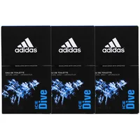 3x adidas Ice Dive je 50ml Eau de Toilette for man frischer langanhaltender Duft