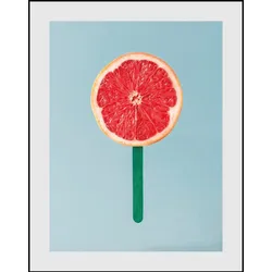 queence Bild »Citruspop«, Obst-Obst Bilder-Süßigkeiten, (1 St.), HD Premium Poster-Druck inkl. Holzrahmen queence Farbe Rahmen: schwarz + Farbe Bild(er): rot