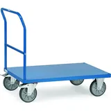 FETRA Schiebebügelwagen 2503B mit Blechplattform - Tragkraft 600kg TPE-Reifen