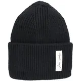 Antonio Winter Strickmütze Beanie mit Umschlag Black