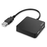 Hama USB-Hub 4 Ports USB 2.0 480MBit/s Schwarz