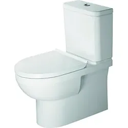 Duravit No. 1 Stand-Tiefspül-WC Kombination 2182092000 36,5x65cm, Abgang waagerecht, Rimless, weiß Hygiene Glaze