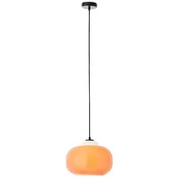 Lightbox Vintage Hängelampe mit orangem Glas-Schirm | max. 1,29