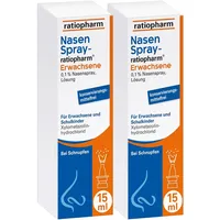 Nasenspray-ratiopharm Erwachsene - bei Schnupfen - DOPPELPACK 2X15 ml