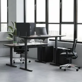 Yaasa Schreibtisch Desk Pro 160 x 80 cm Eiche dunkel/Schwarz