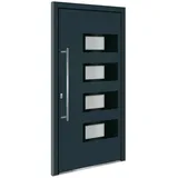 vidaXL Haustür Anthrazit 110x210 cm Aluminium und PVC