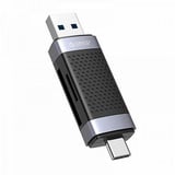 ORICO USB 2.0 Cardreader für SD / microSD, USB + USB-C schwarz