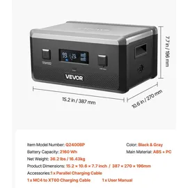 Vevor Erweiterungsakku 2,16 kWh