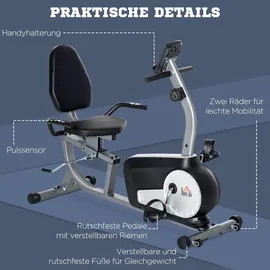 Homcom Heimtrainer Fitnessrad schwarz/silber