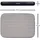 Avenli Luftmatratze Camping Double-Size 191x137x25 cm, Gästebett 1–2 Personen, I-Beam, beflockt, grau/schwarz, ohne Pumpe