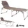 Lex XXL Sonnenliege 200 x 70 x 45 cm taupe klappbar