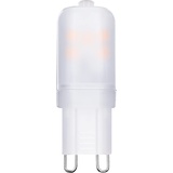 Müller-Licht LED Hochvolt-Stiftsockel G9, warmweißes Licht (2700K) für ein gemütliches Ambiente, 2.5W 200lm, nicht dimmbar, 25000h Lebensdauer