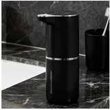 OKWISH Seifenspender Flüssigseifenspender Automatischer Seifenspender Sensor Seifenspender, (mit vierstufigem Modus 380ml Kapazität Wand- und Tischmontage, 1-tlg., Infrarot-Sensor Wiederaufladbar Ohne Bohren Wandmontage berührungslos), Ideal für Zuhause und öffentliche Orte schwarz