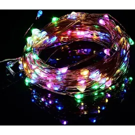 Nipach LED Lichterkette Kupferdraht 10 m Bunt