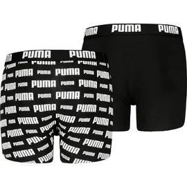 Puma Jungen, Boxershorts EVERYDAY LOGO PRINT 2er Pack - schwarz