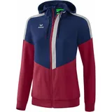 Erima Squad Präsentationsjacke mit Kapuze Damen new navy/bordeaux/silver grey 38