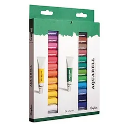 Rayher Künstler-Set Aquarellfarben farbsortiert 24 x 12,0 ml