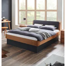 Hasena Oak-Line Massivholzbett Practico 180x200 cm / Eiche gebürstet, geölt / Weiss