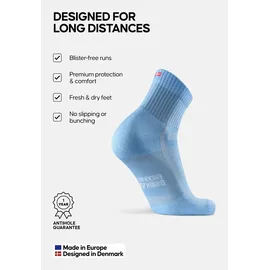 Danish Endurance Laufsocken Long Distance 3er Pack Schwarz/Grau 43-47