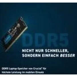 Crucial DDR5-4800 CL 40 SO-DIMM RAM Notebook Speicher CT8G48C40S5