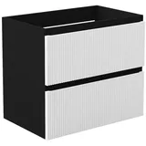 duschspa Waschtisch Unterschrank Waschtischunterschrank Waschbeckenunterschrank Badschrank, 50-120cm Hängeschrank, Matt / Hochglanz schwarz 60 cm x 52 cm x 38.8 cm