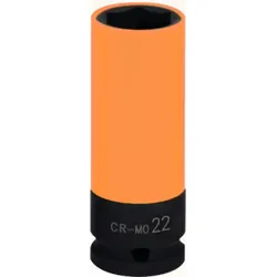 KS Tools 1/2" Alu-Felgen Kraft-Stecknuss robust, lang orange - 515.1077 - orange