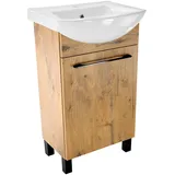 paplinskimoebel badezimmerschrank mit waschbecken 50 x 40 x 84,5 cm- waschbeckenunterschrank Badezimmer möbel, klein gäste wc waschbecken mit unterschrank- 50 cm badunterschrank