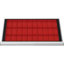 Stier Schubladeneinteilung Kleinteilekästen BLH 28 mm Innenmaß 800x450 mm 30 KTK 75x150 mm