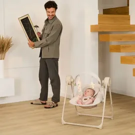 Kinderkraft - Babyschaukel mit Melodie SWINGEE beige 4xAAA/230V - Beige