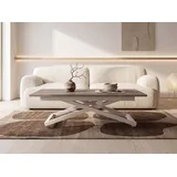 WFL GROUP Axen Braun Eiche 120-160 x 80 x 38-75 cm