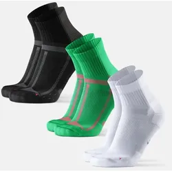 LAUFSOCKEN FÜR LANGE DISTANZEN - 3-Pack - Schwarz | Grün | Weiß - 43-47