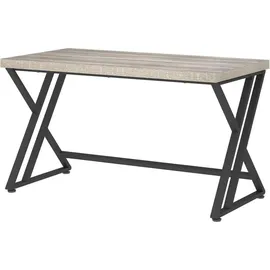 luxuskollektion Grauer PC Gaming Schreibtisch Holz Metall Heimbüro Stauraum